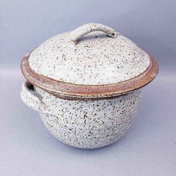 Pottery Stoneware Funnel Steamer Bundt Cake/Rice Bakeware, Lidded And Handled - Picture 1 of 10